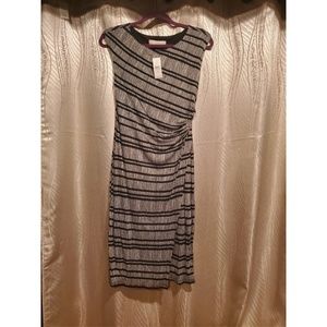 NWT SALE Loft Wrap Black and White dress